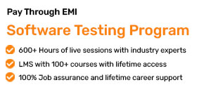 Software Testing Program (Pay Through EMI)